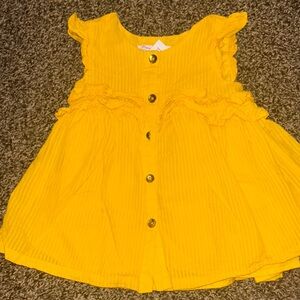 Yellow Button-Down Baby Dress
